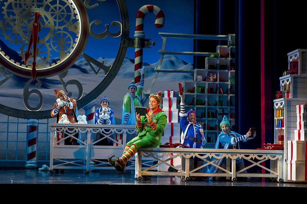 Ben Forster as Buddy with the Elves - Photo: Alastair Muir