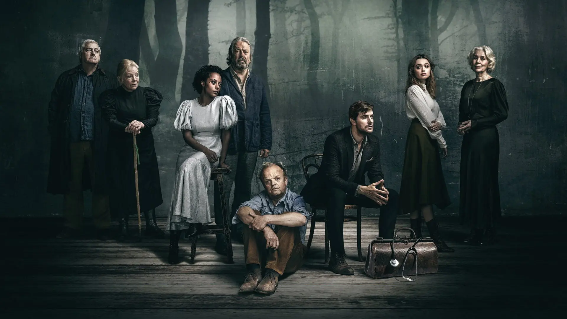 Cast of Uncle Vanya - Photo: Seamus Ryan and Artwork: Muse Creative Communications