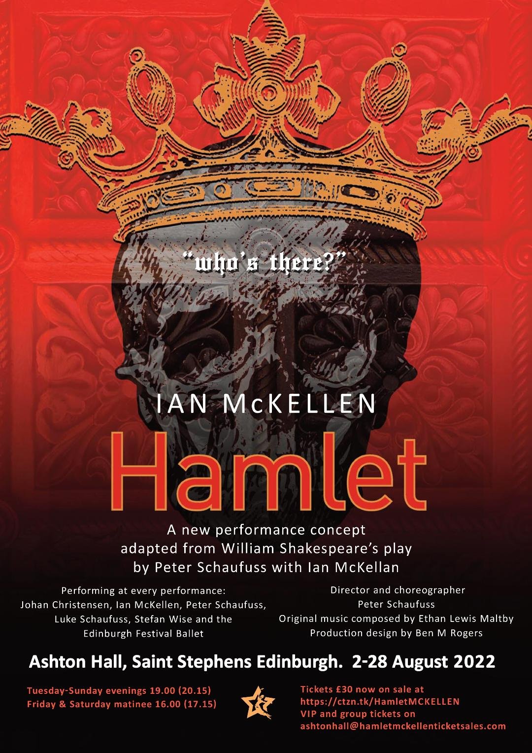 Read more about the article NEWS: Ian McKellen to reimagine Hamlet at the <br> Edinburgh Festival 2022