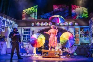 Maureen Lipman as Allegra and Bailey Patrick as PC Rogers (Photo : Marc Brenner)