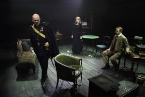 Will Keen as the Captain, Lisa Dillon as Alice and Geoffrey Streatfeild as Kurt  (Photo: Nobby ClarK)