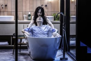 Mary-:Louise Parker as Montie and David Morrissey as Christopher. (Photo: Johan Persson)