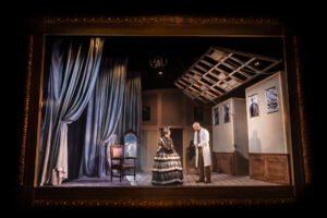 Miriam Grace Edwards as Mary Lincoln and Sam Jenkins-Shaw as Matthew Brady
(Photo: Pamela Raith)