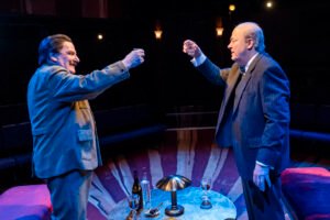 Peter Forbes as Joseph Stalin and Roger Allam as Winston Churchill   (Photo: Tristram Kenton)