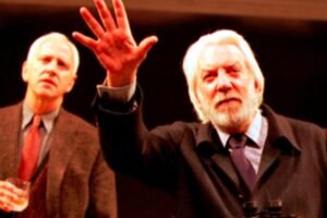 John Rubinstein and Donald Sutherland in Enigmatic Variations   (Photo: Geraint Lewis)