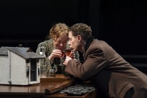 Victoria Yeates as Imogen Holtz and Samuel Barnett as Benjamin Britten. (Photo: Ellie Kurttz)