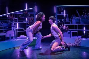 Danielle Steers as Earth and Tobias Turley as Humanity. (Photo: Mark Senior)